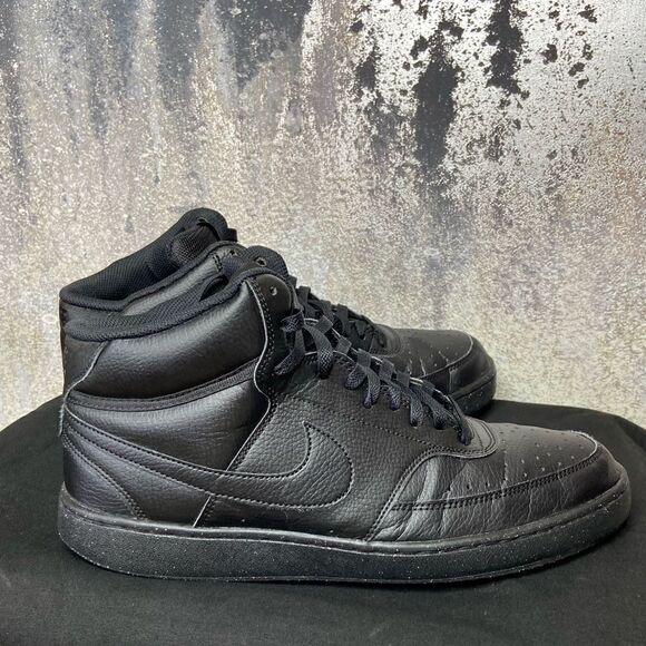 Nike Court Vision Mid Next Nature Black Basketball Shoes size 12 - Picture 10 of 14